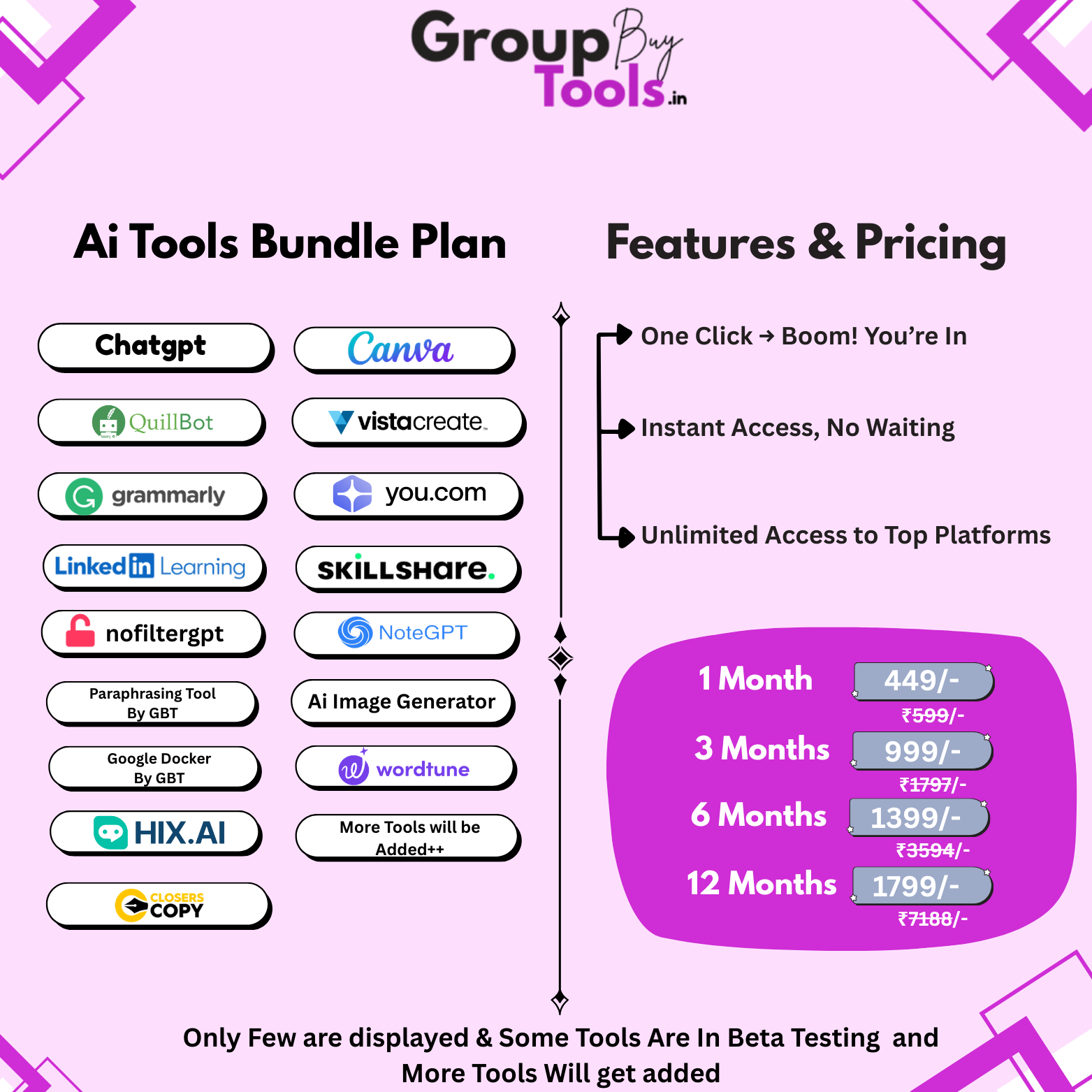 AI Tools Bundle including ChatGPT, QuillBot, and Grammarly Premium Group Buy